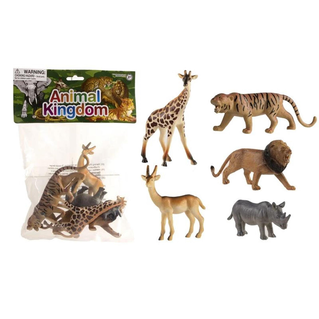Wilde dieren 12-15cm zak a 5 stuks