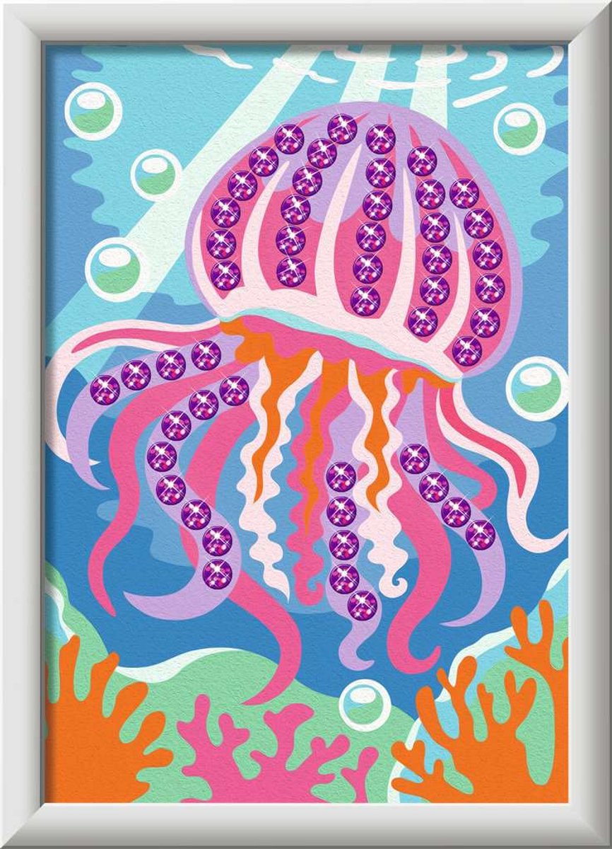 Ravensburger – creart: trendy jellyfish – schilderen op nummer