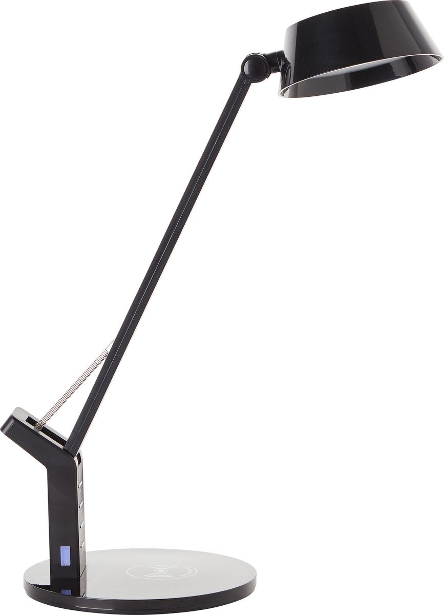 Brilliant kaila - bureaulamp - led 8w geïntegreerd - draadloos oplaadstation - kleurkeuze 3000-6000k - zwart