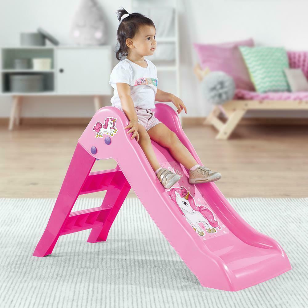 Dolu glijbaan 70x111x47cm unicorn roze