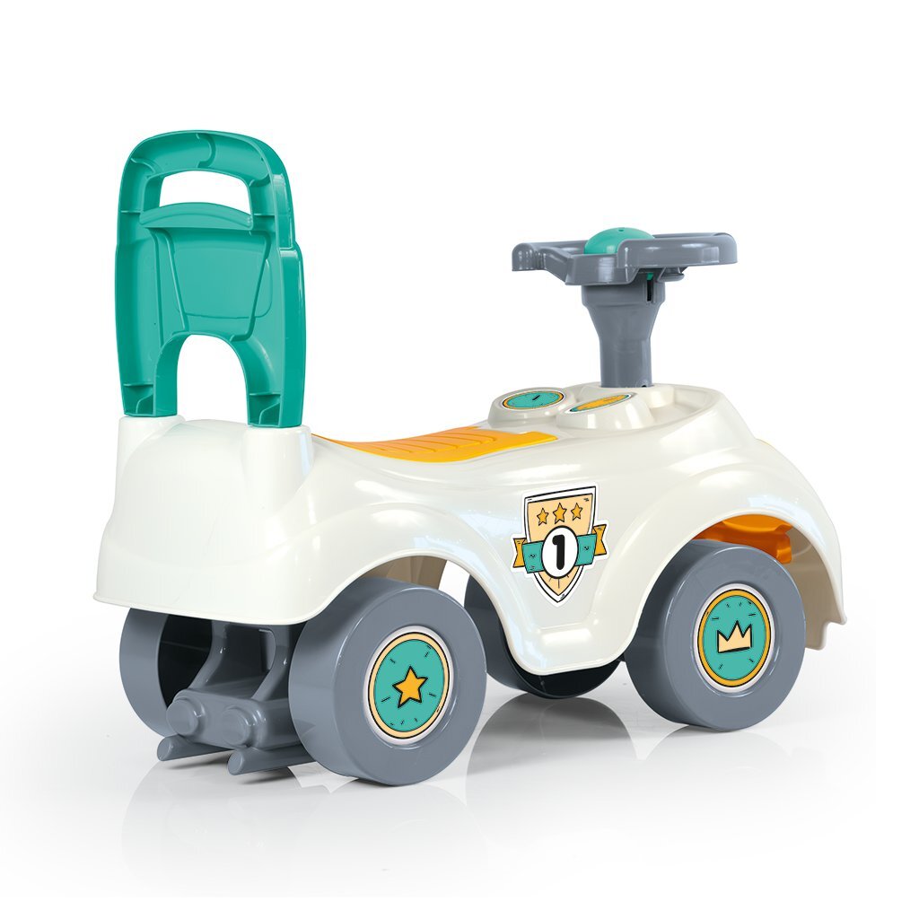Dolu sit 'n ride turquoise geel loopauto