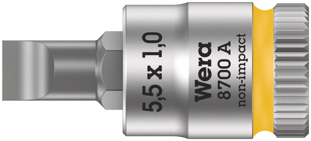 Wera 8700 a fl zyklop bit dop-combinatie met 1 4 aandrijving , fl 1,0 x 5,5 x 28 mm - 1 stuk(s) - 05003321001