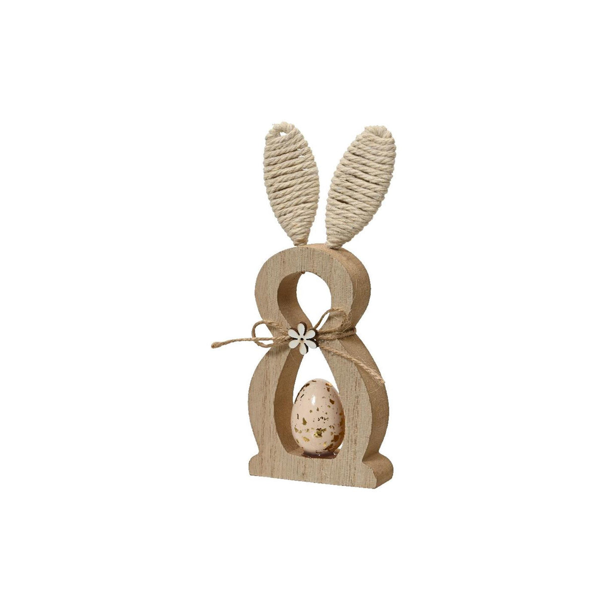 Decoris decoratie konijn hout 2x7x18cm