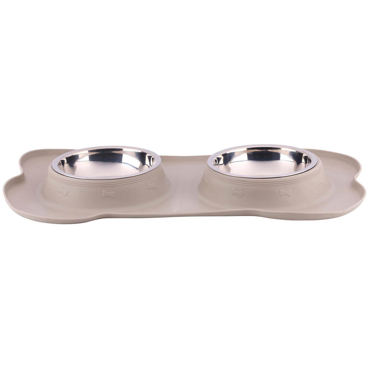 Pet voerbak met mat en stalen bak 45x27x4,2cm