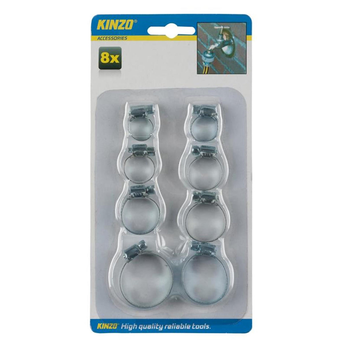 Kinzo slangenklemmen kaart a 8 stuks