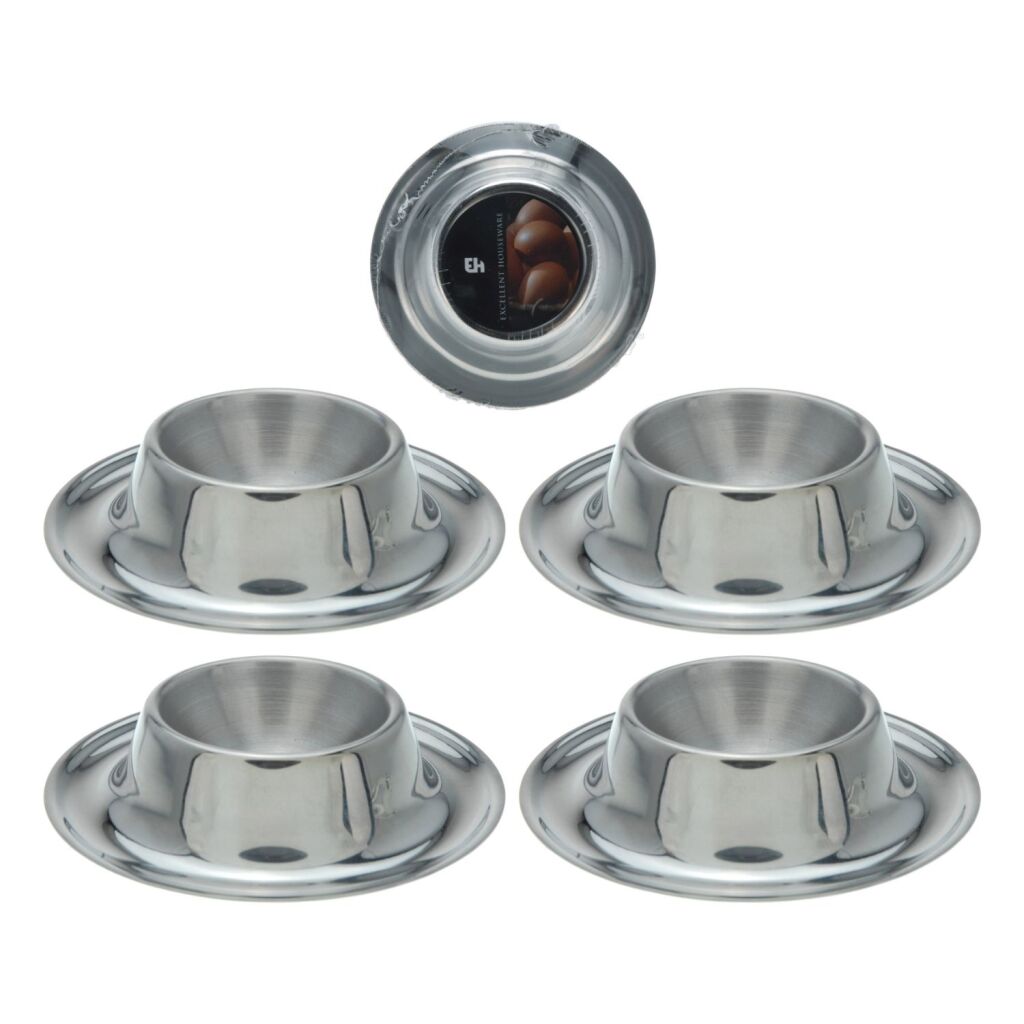 Excellent houseware eierdopset 4-delig rvs
