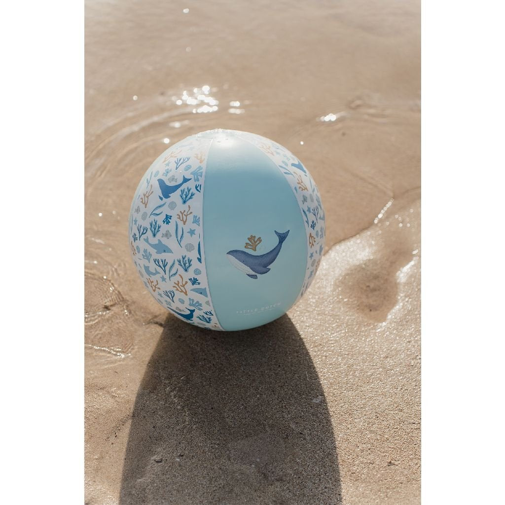 Rubo toys little dutch ocean dreams strandbal blauw, 35cm