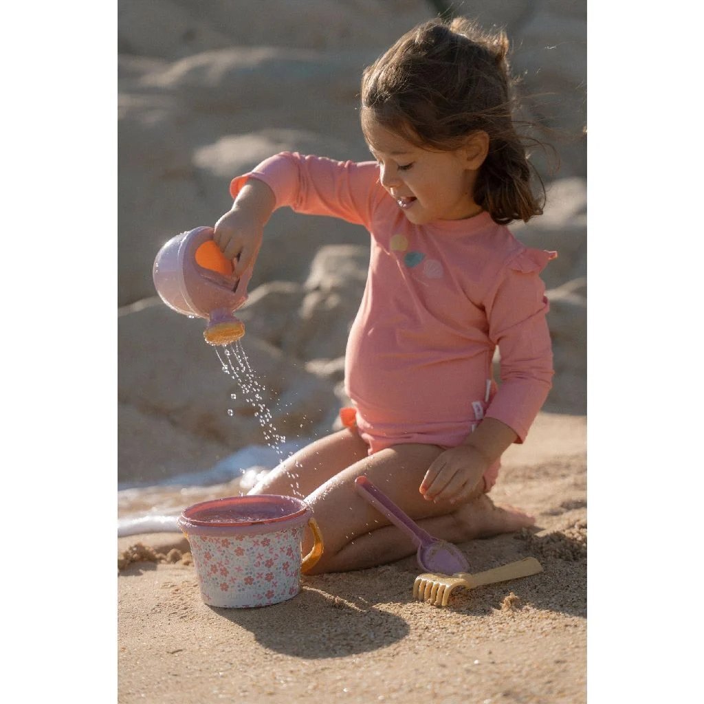 Little dutch pink flower strandset 5-delig roze