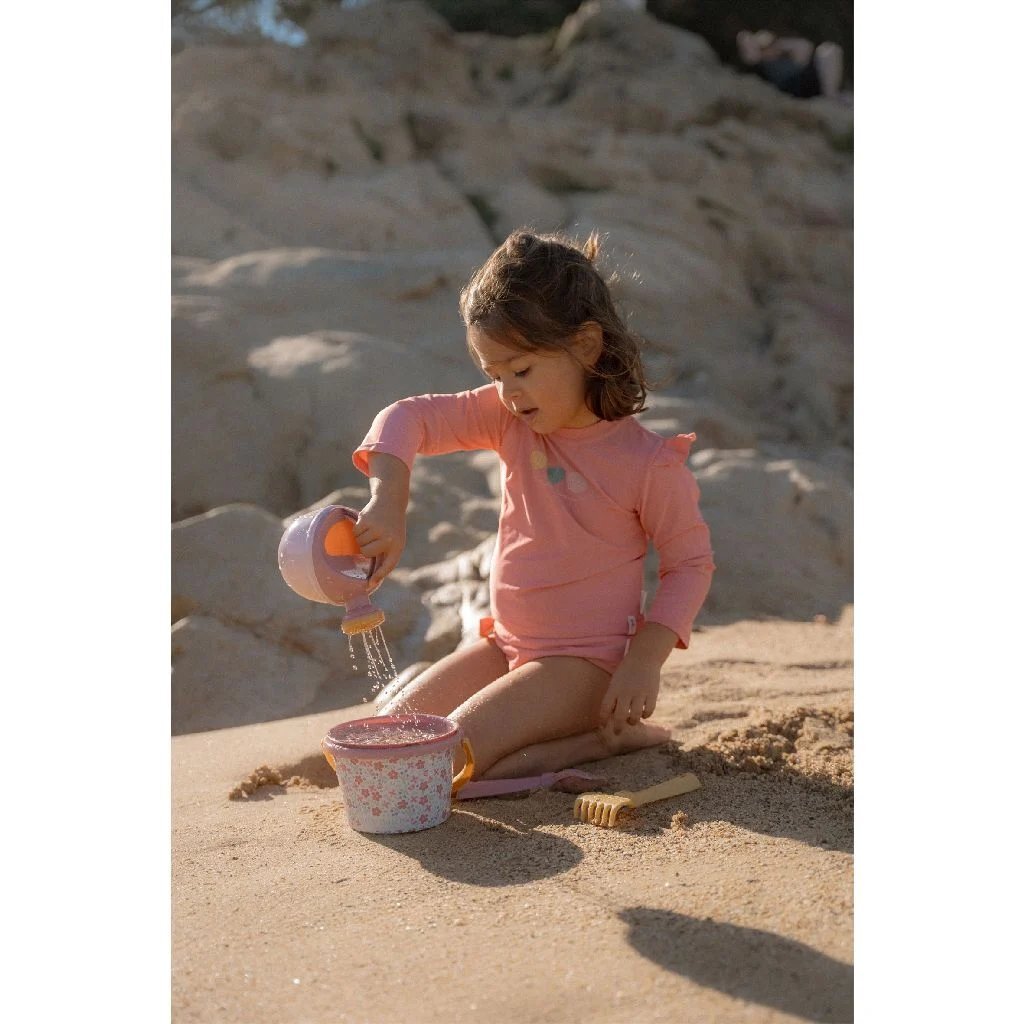Little dutch pink flower strandset 5-delig roze