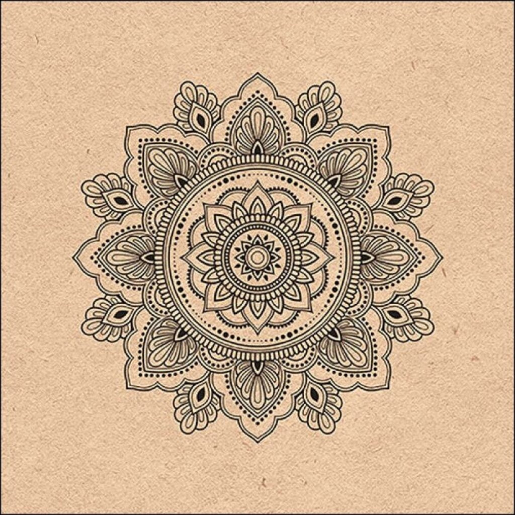 Ambiente servetten 33x33cm mandala nature 20 stuks