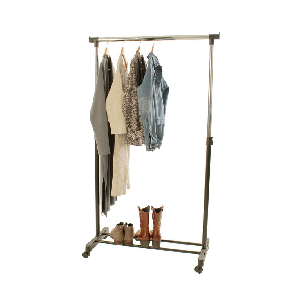 V-part kledingrek 84x170x43 cm zwart