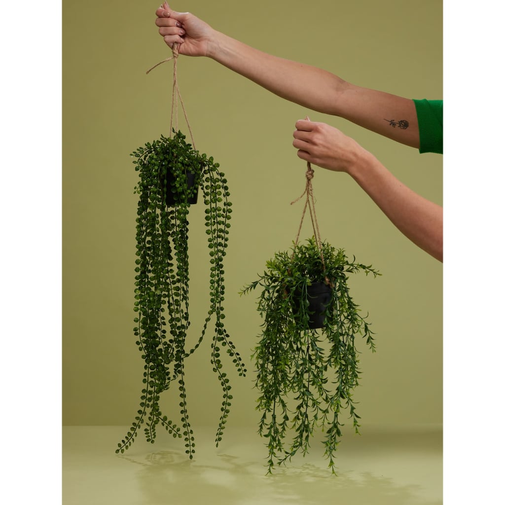 Emerald kunstplant hangend in pot buxus 50 cm