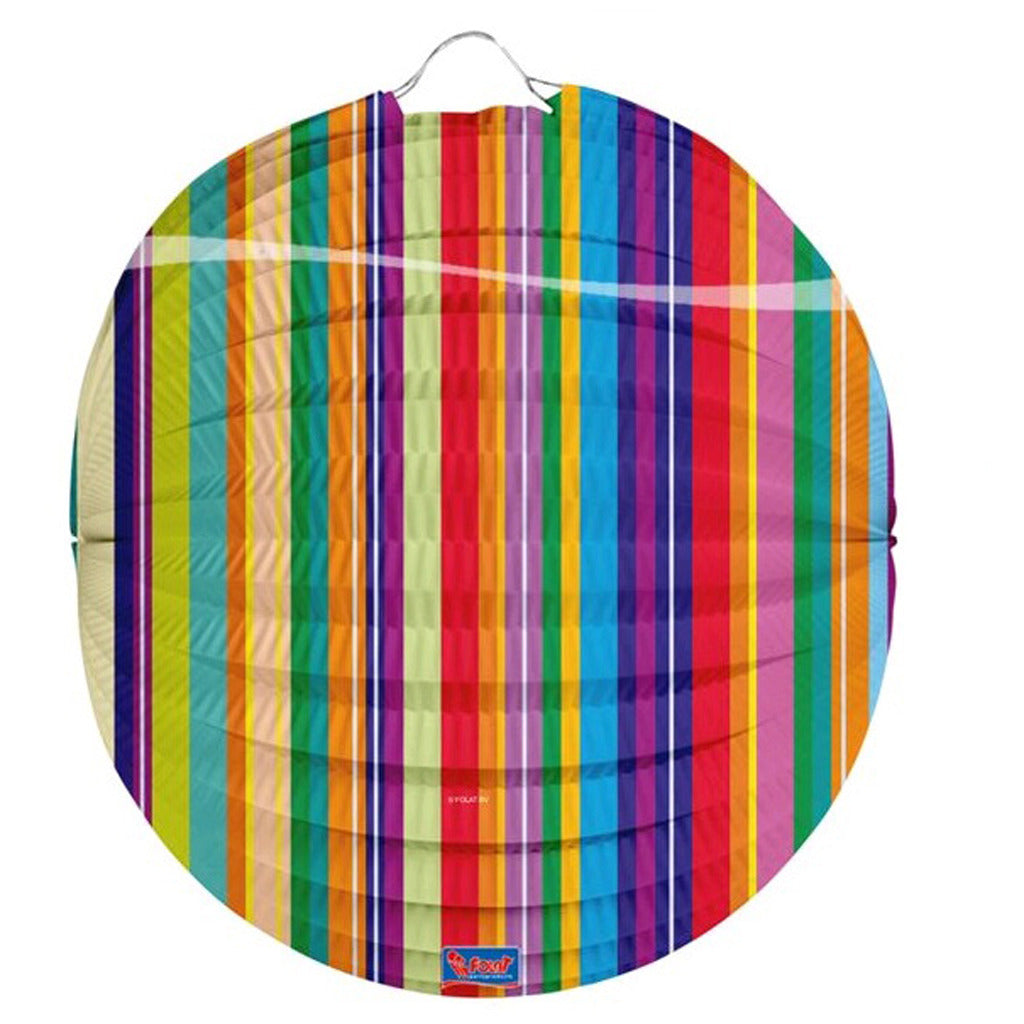 Folat lampion strepen 22 cm
