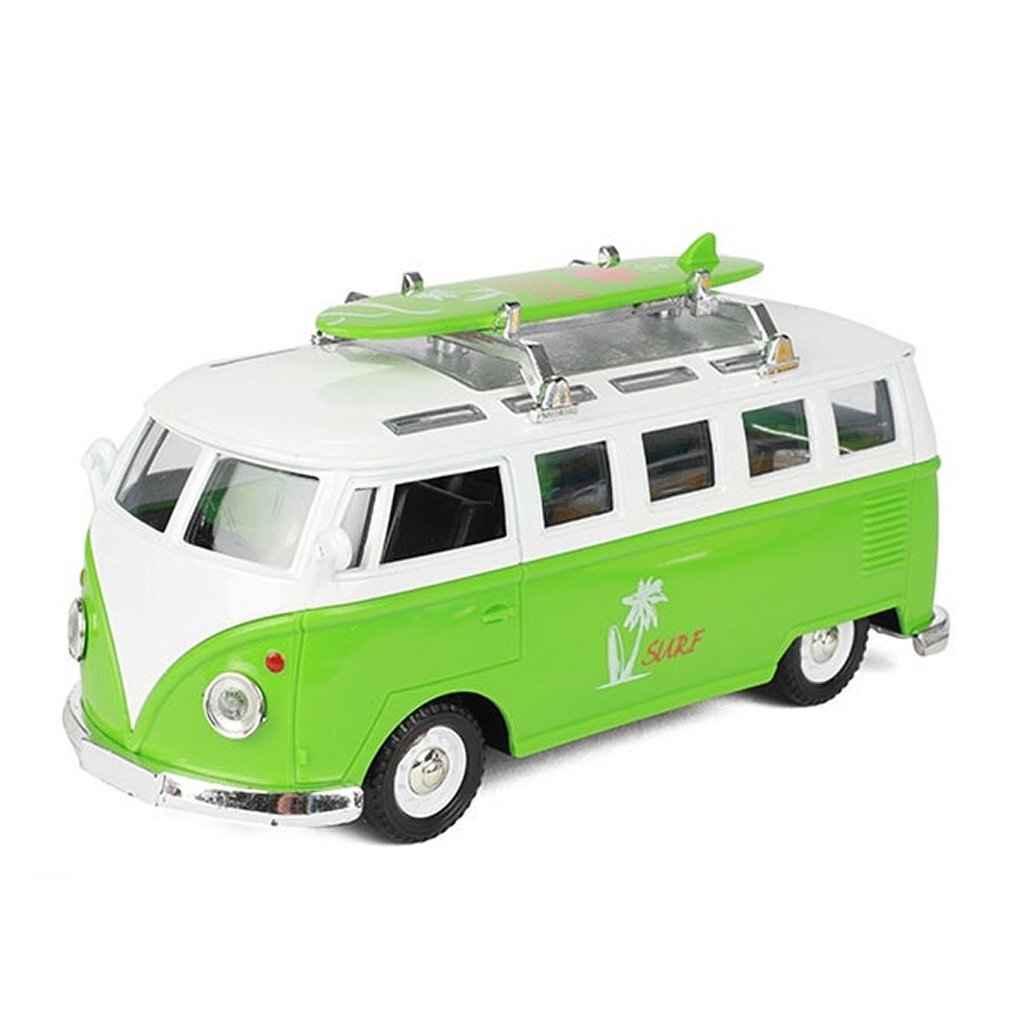 Metal vw bus + licht en geluid assorti