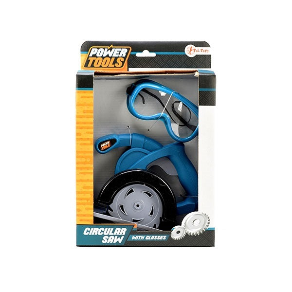 Jonotoys power tools cirkelzaag met veiligheidsbril