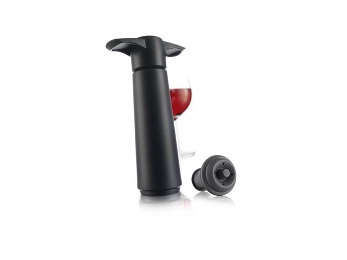 Vacu vin wine saver zwart | vacuüm wijnpomp | 1 vacuum wine stopper