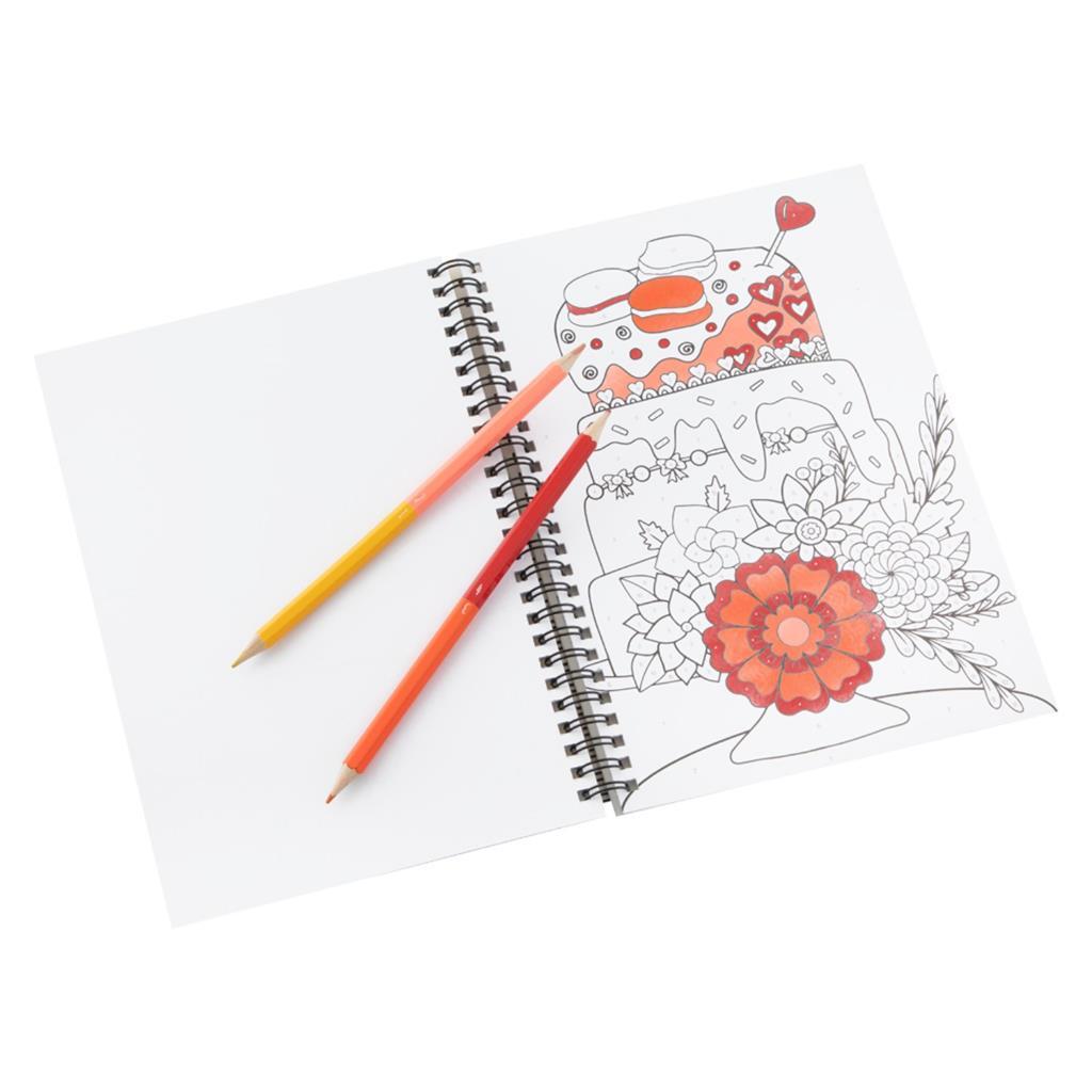 Grafix kleuren op nummer kleurboek met kleurpotloden.