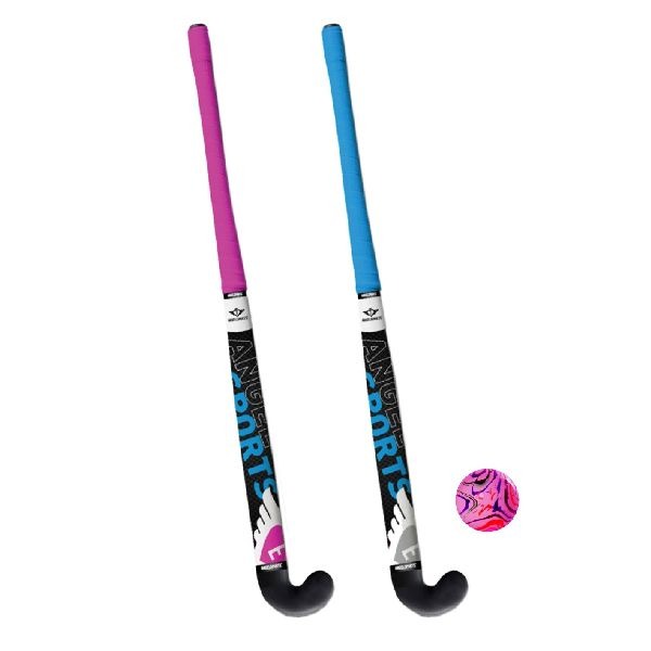Angel sports hockeyset roze en blauw 28''