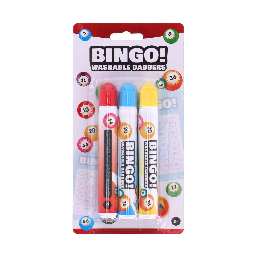 Engelhart bingo stiften 3 stuks rood geel blauw