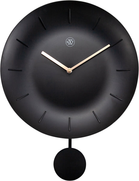 Nextime nx-7339zw wandklok nxt bowl ø 30 cm zwart