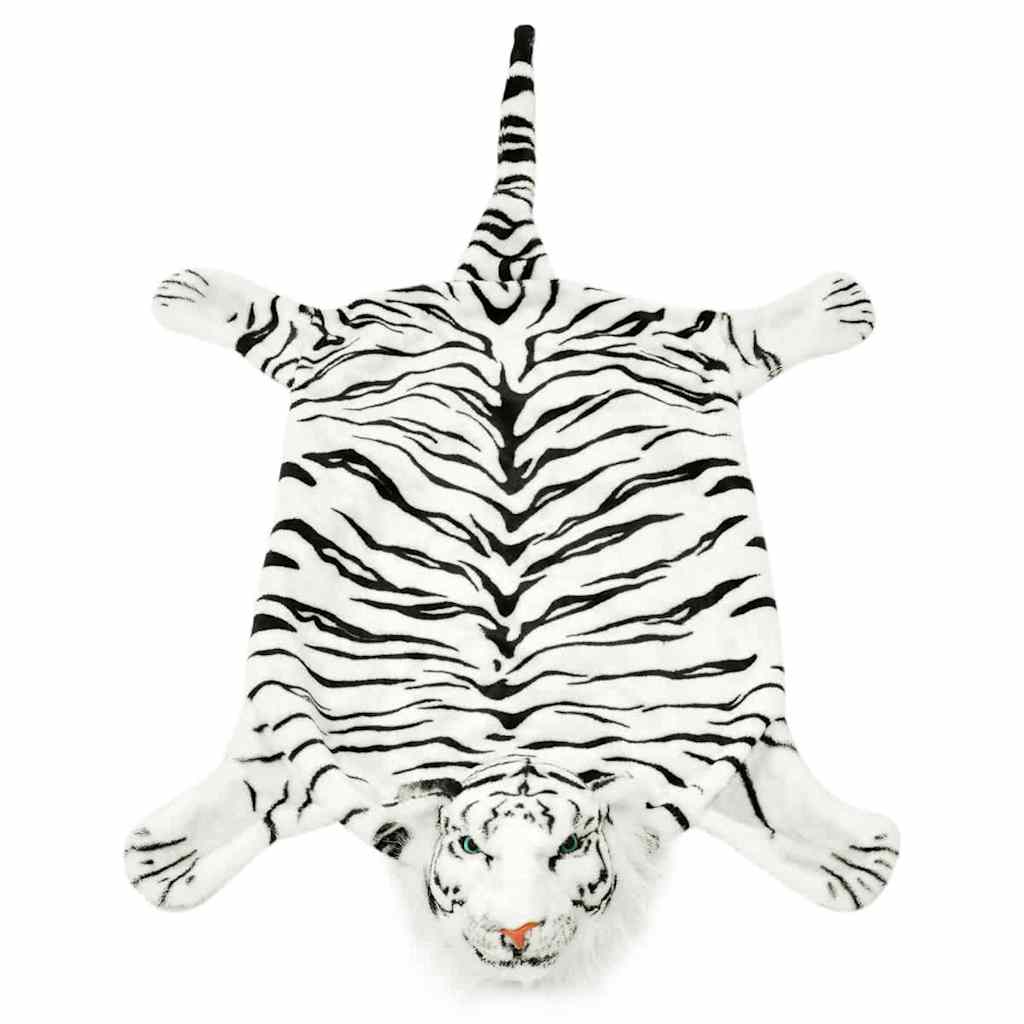 Vidaxl tijgervloerkleed pluche 144 cm wit