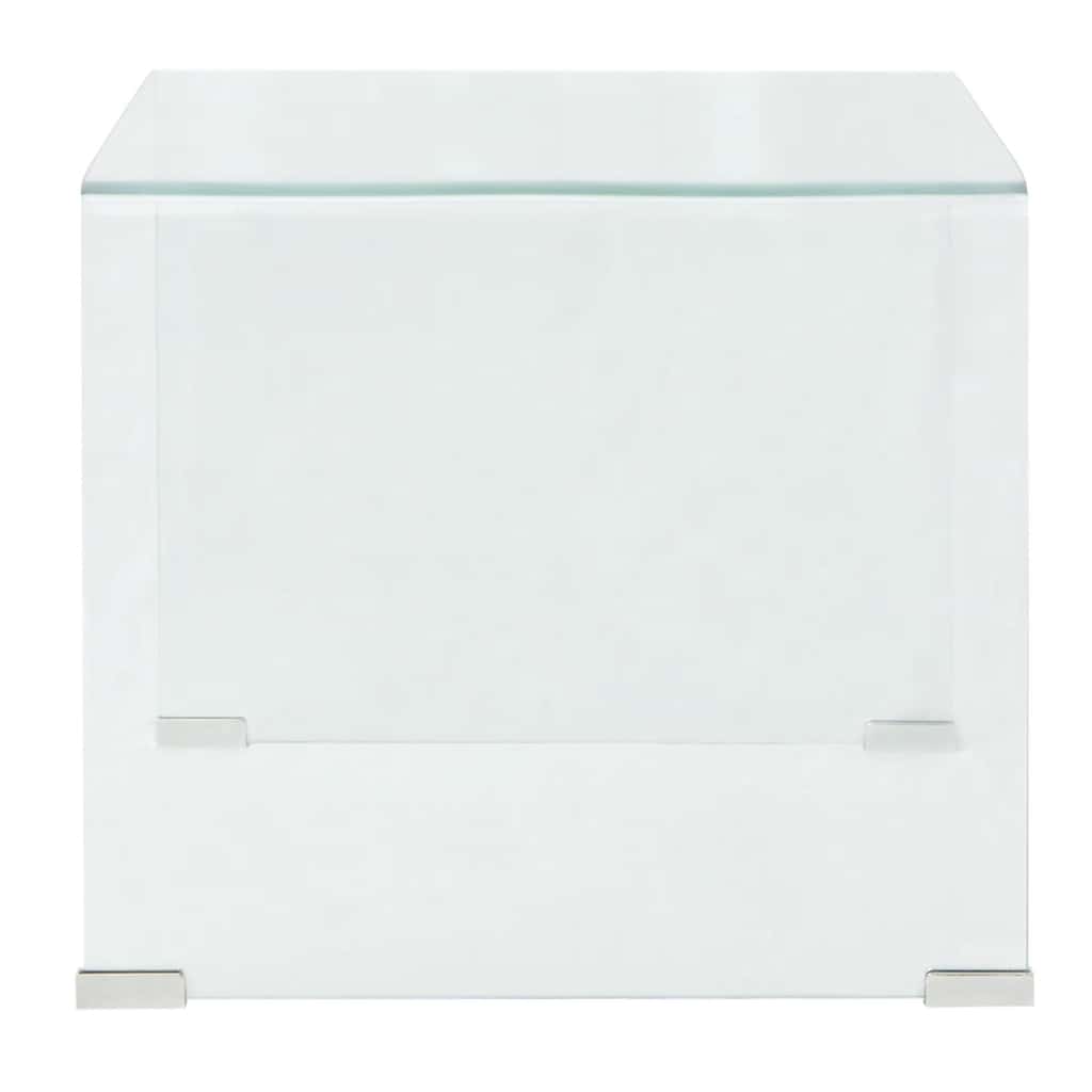 Vidaxl salontafel transparant 49,5x50x45 cm gehard glas