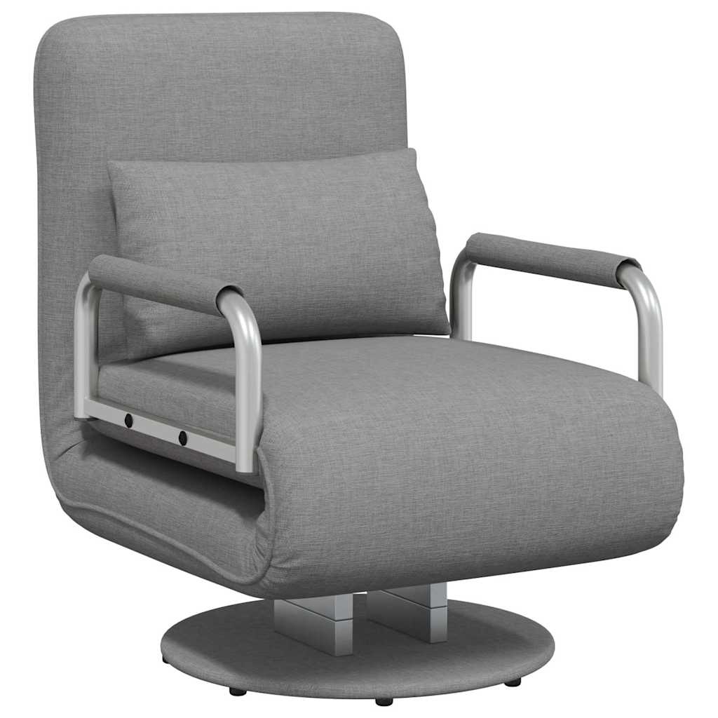 Vidaxl draaistoel en slaapbank stof lichtgrijs