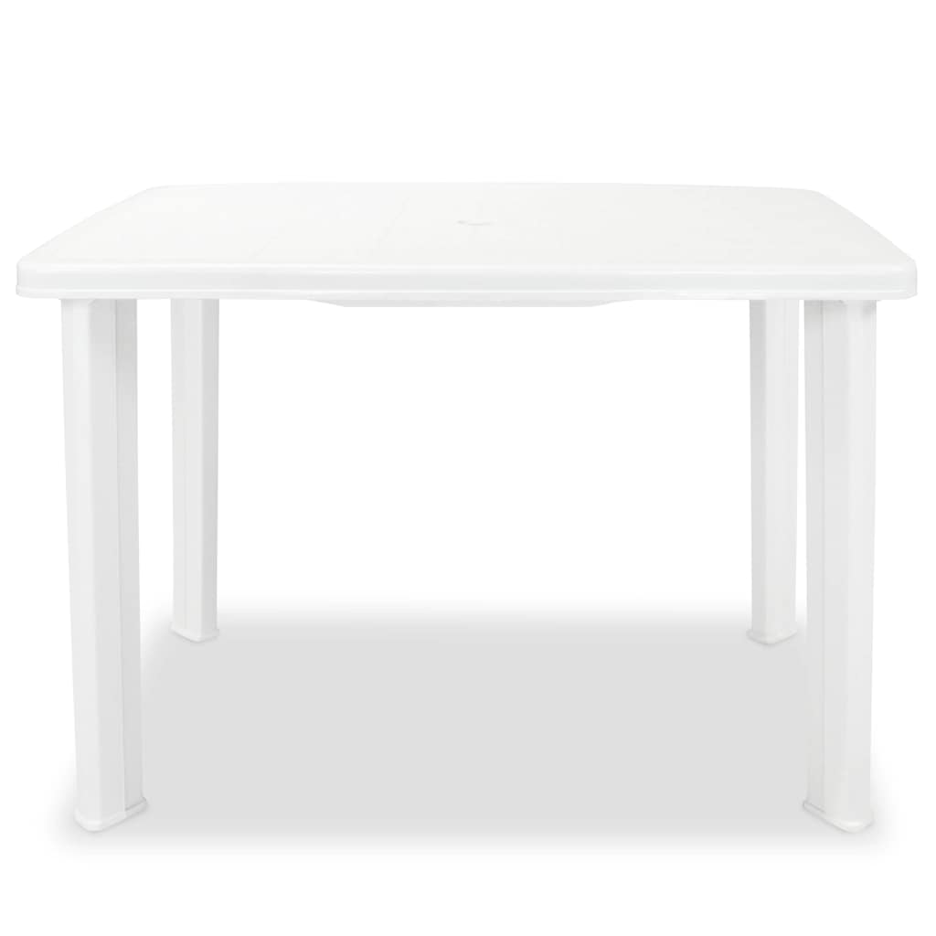 Vidaxl tuintafel 101x68x72 cm kunststof wit
