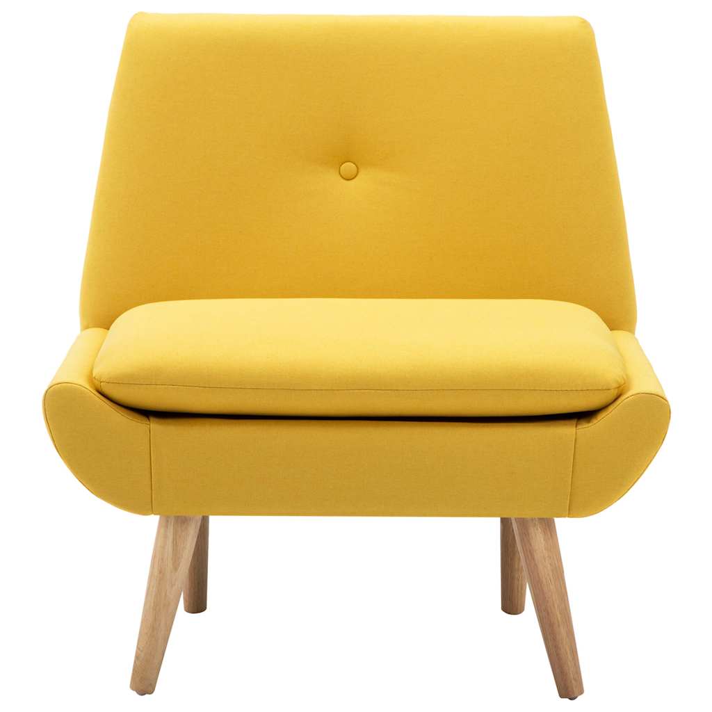 Vidaxl fauteuil stof geel