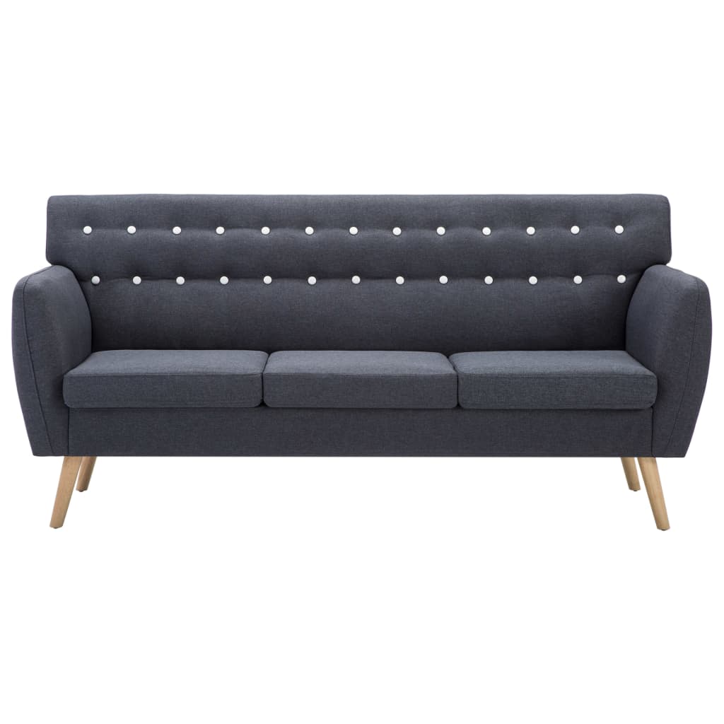 Vidaxl driezitsbank 172x70x82 cm stof donkergrijs