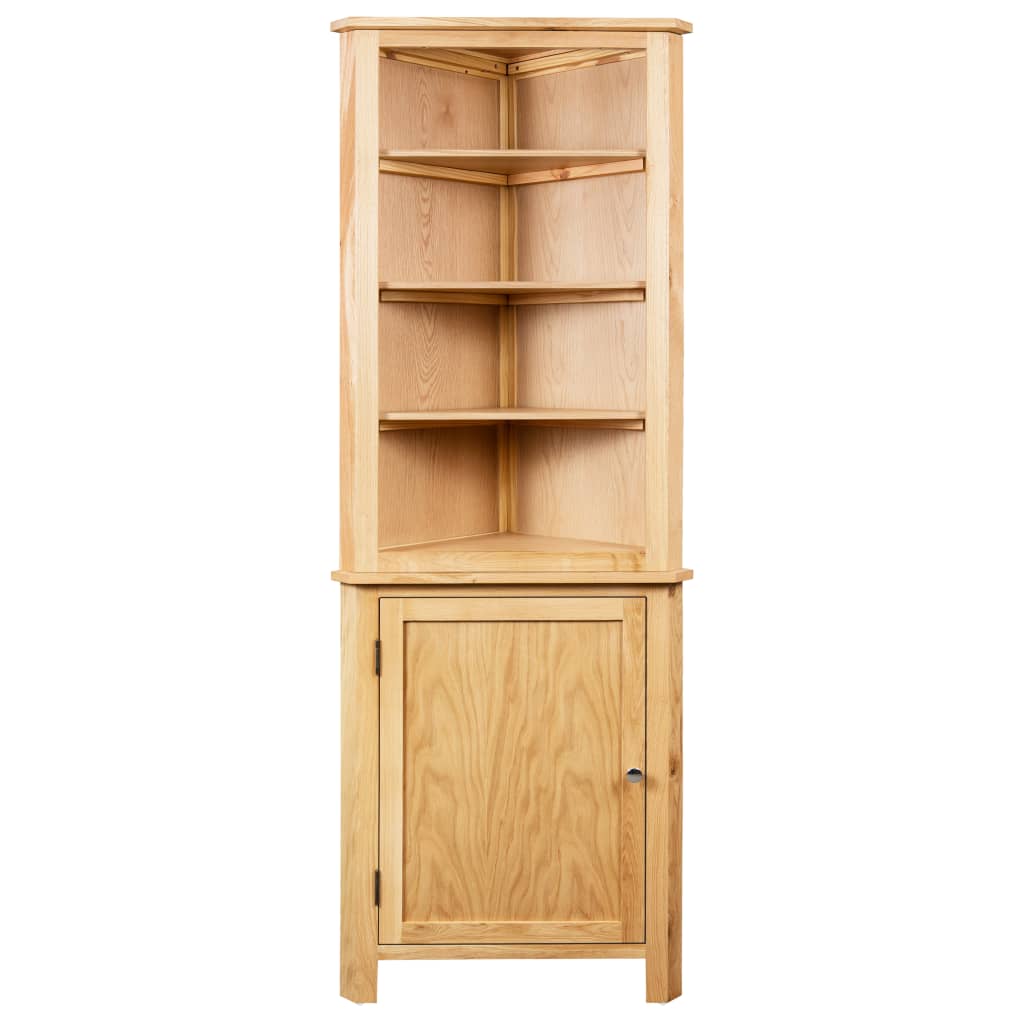 Vidaxl hoekkast 59x36x180 cm massief eikenhout