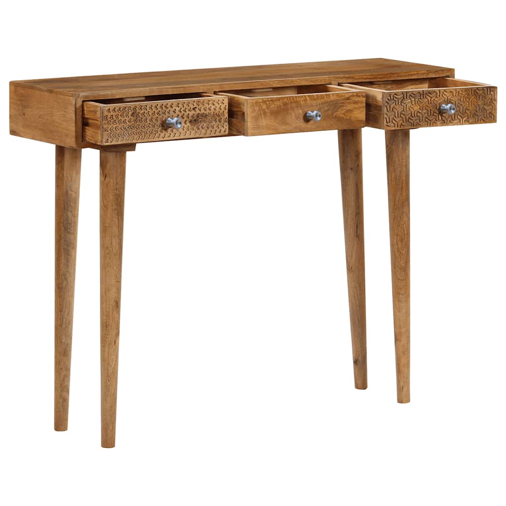 Vidaxl wandtafel 102x30x79 cm massief mangohout
