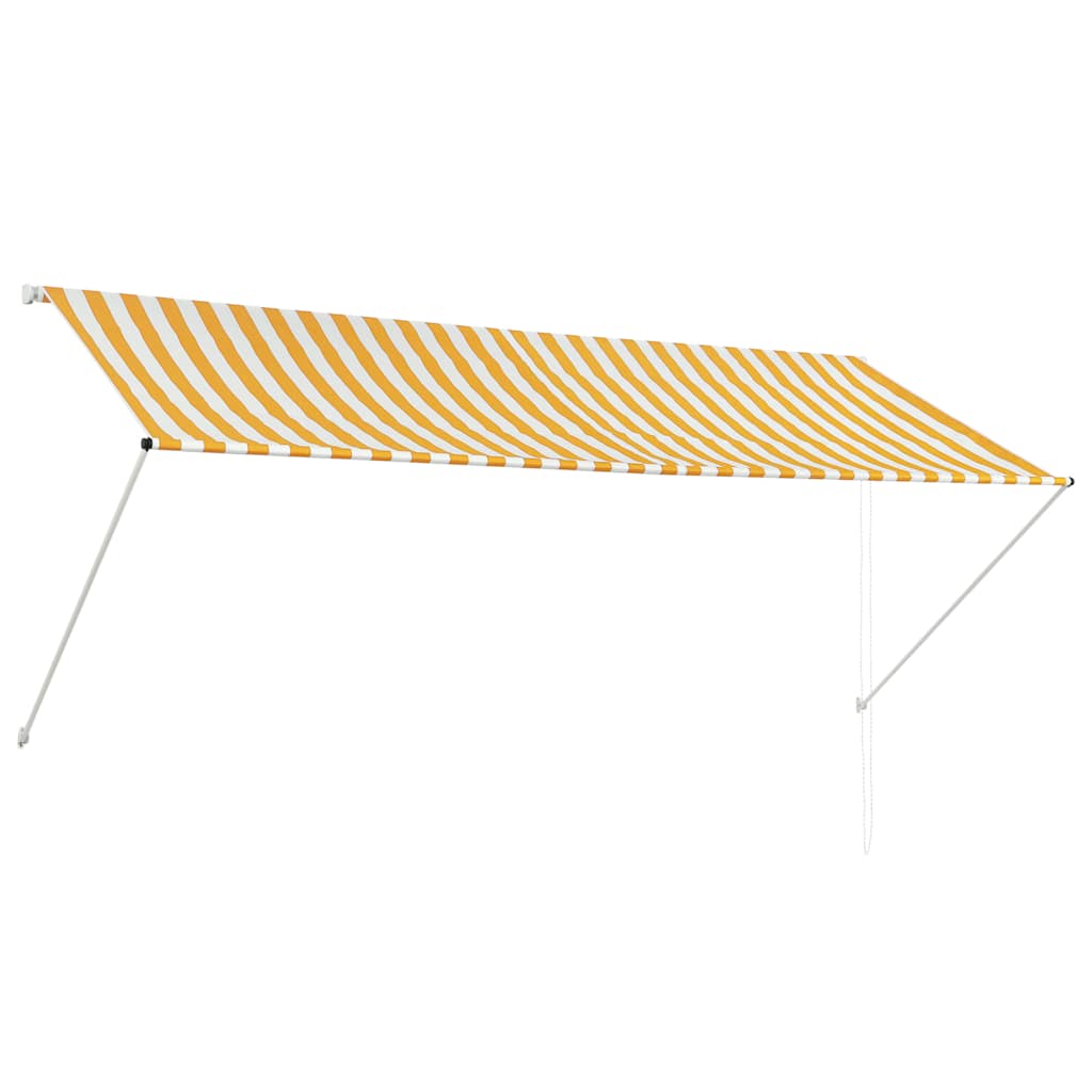 Vidaxl luifel uittrekbaar 300x150 cm geel en wit