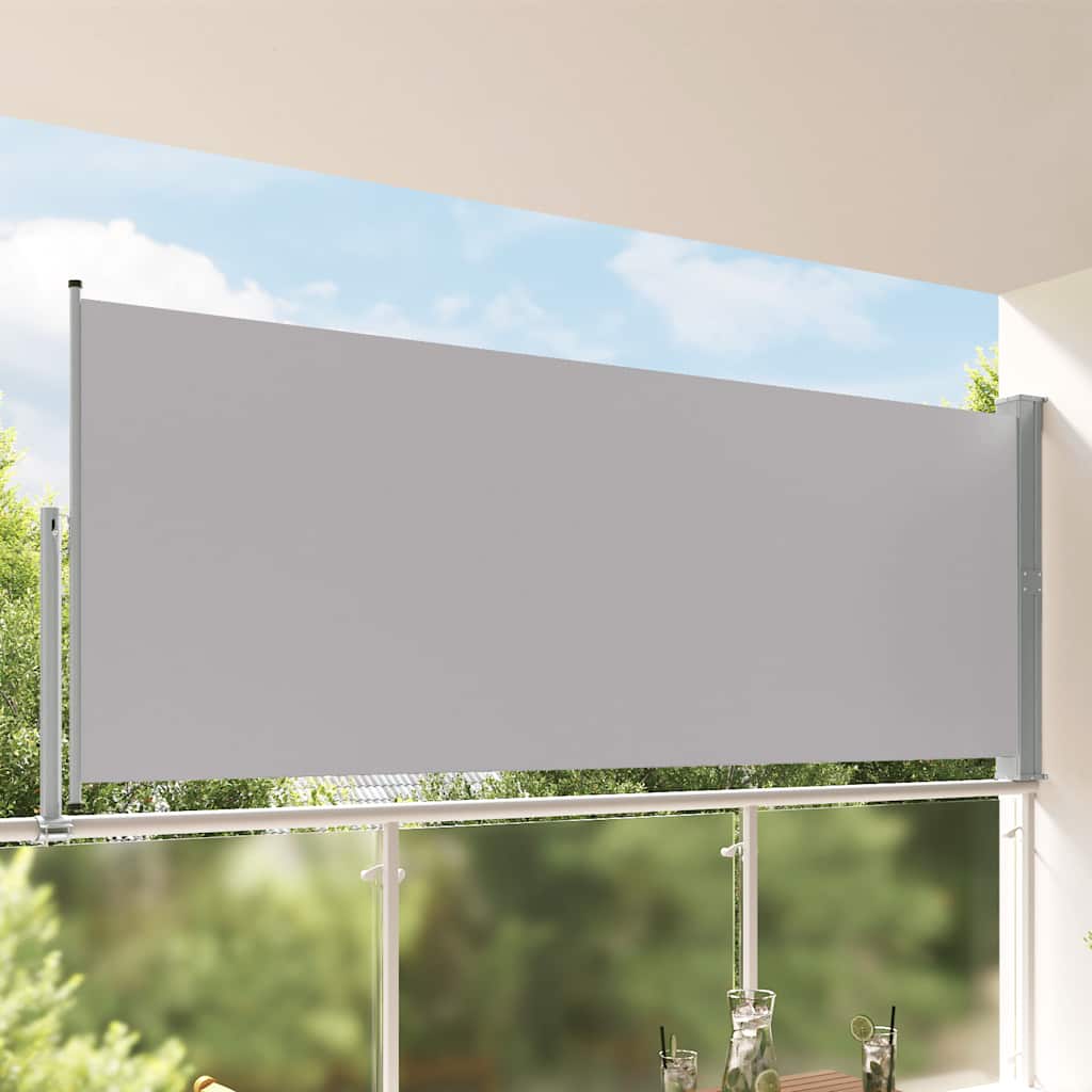 Vidaxl tuinscherm uittrekbaar 140x300 cm grijs