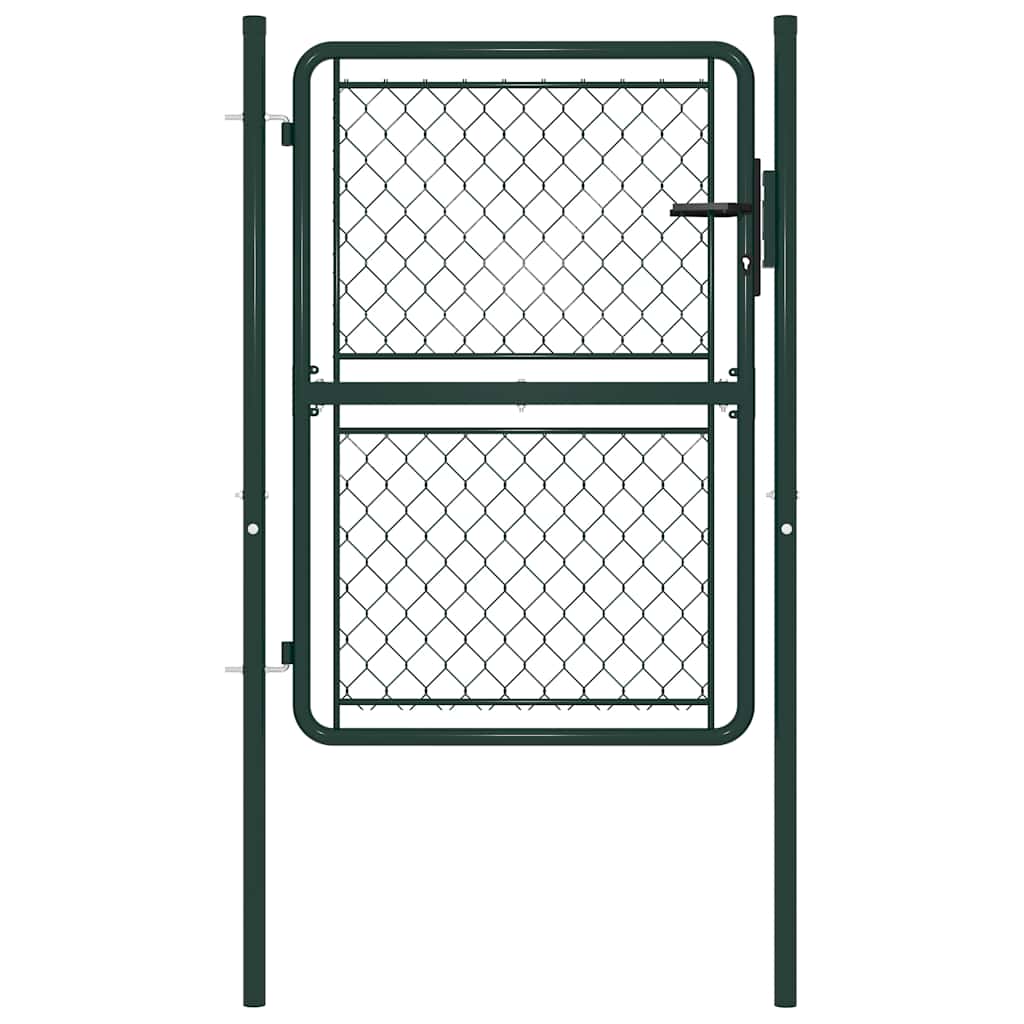 Vidaxl tuinpoort staal 100x125 cm groen