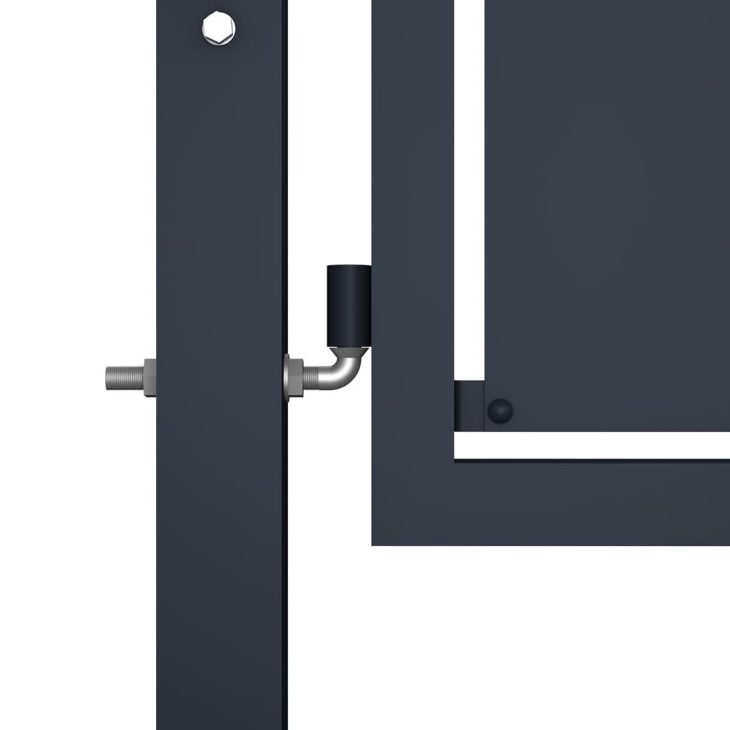 VidaXL Poort 100x200 cm staal antraciet