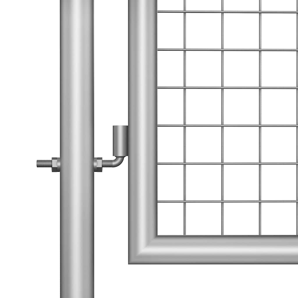 Vidaxl tuinpoort gegalvaniseerd staal 100x200 cm zilver