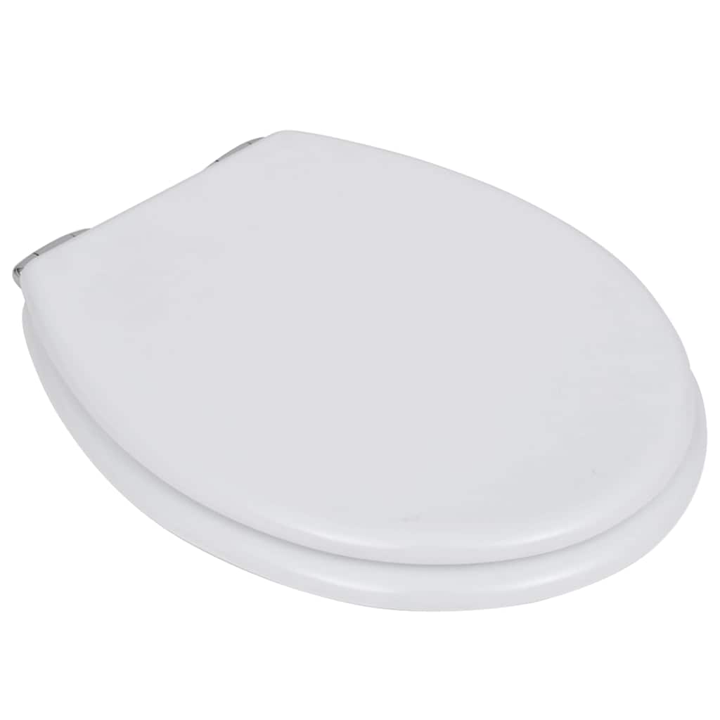 Vidaxl toiletbril met soft-closedeksel 2 st mdf wit