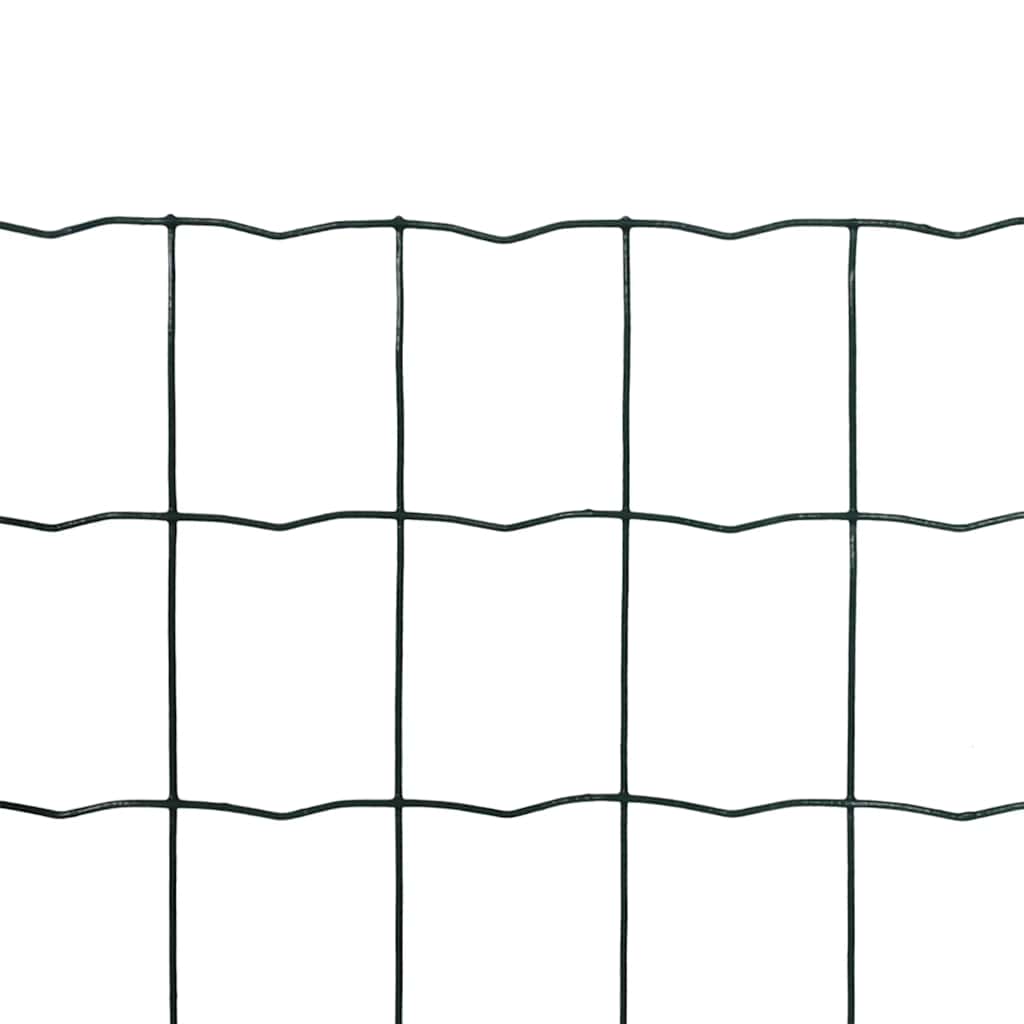 Vidaxl euro hek 10x0,8 m staal groen