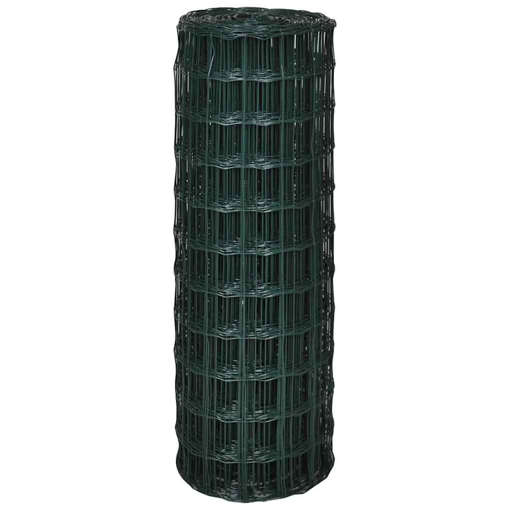 Vidaxl euro hek 10x1,2 m staal groen