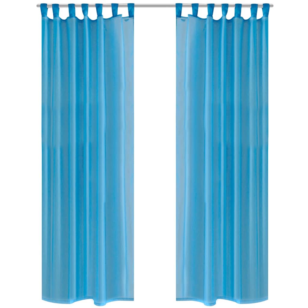 Vidaxl gordijn turquoise 140x175 cm (2 stuks)