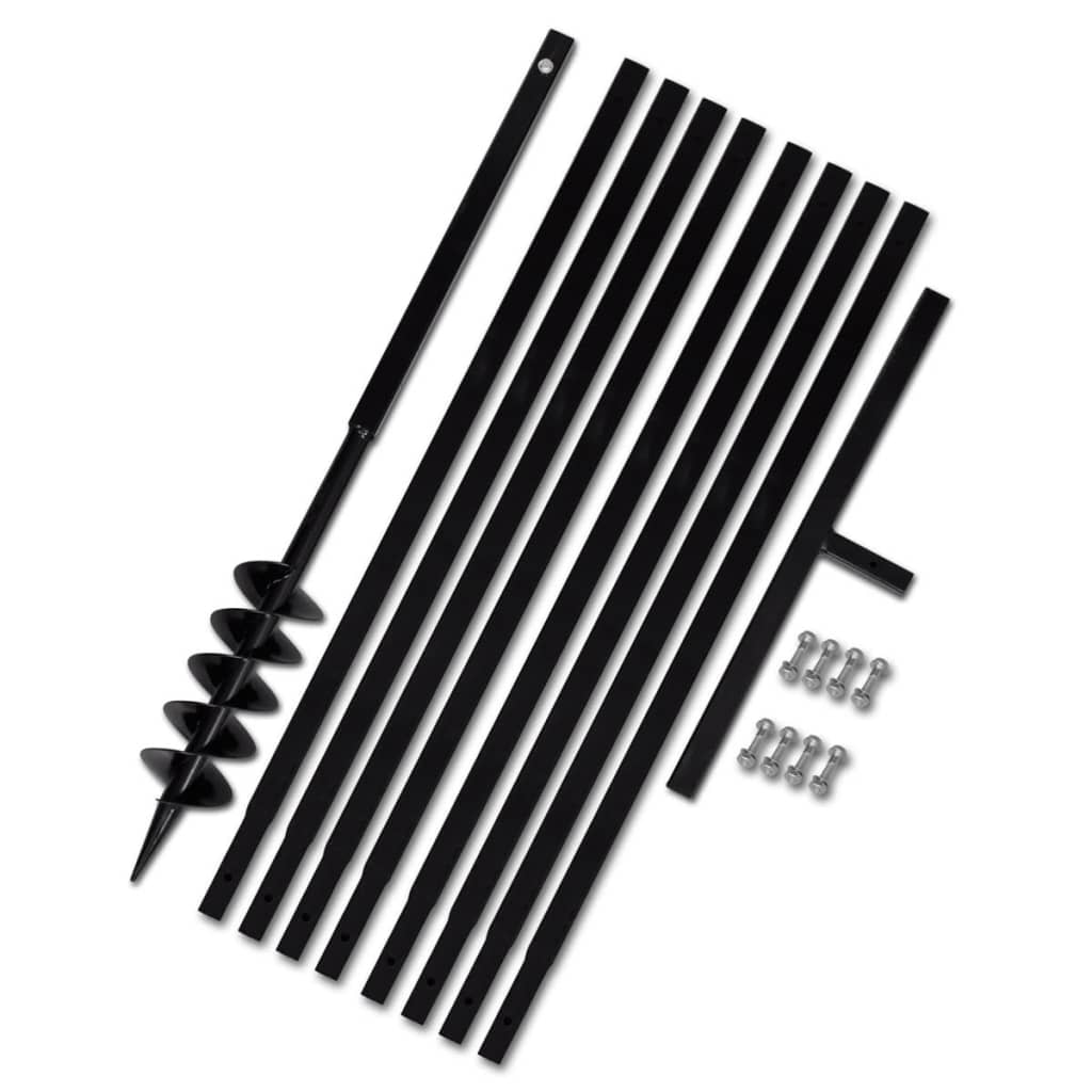 Vidaxl grondboor 100 mm met 9 m verlengstuk staal