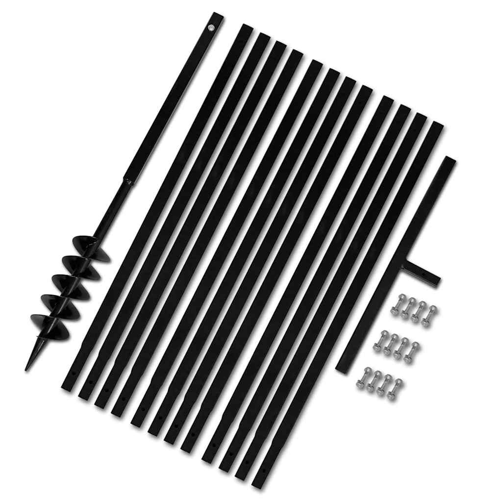 Vidaxl grondboor 100 mm met 13 m verlengstuk staal