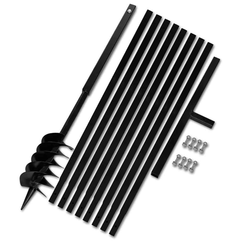 Vidaxl grondboor met handvat 120 mm en verlengstukken 9 m