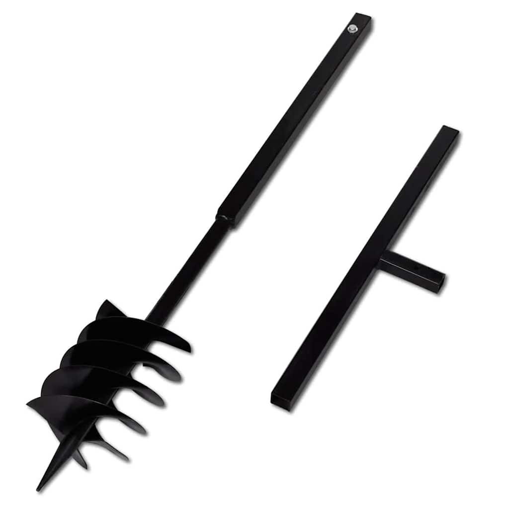Vidaxl grondboor met handvat 180 mm en verlengstukken 9 m (staal)