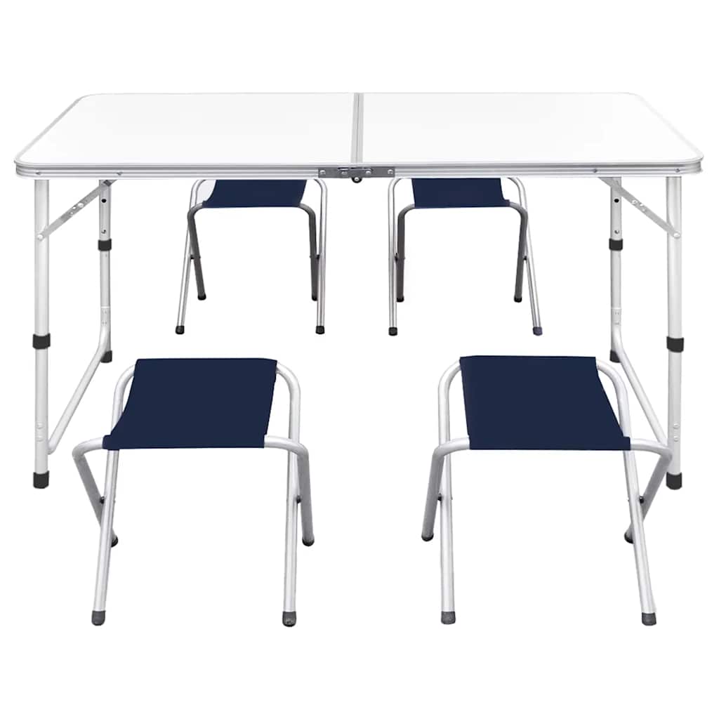 Vidaxl campingset inklapbaar en verstelbaar 120x60 cm aluminium