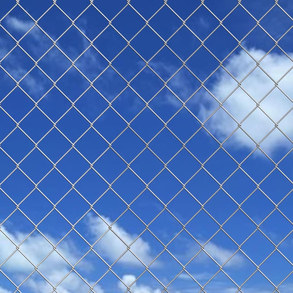 Vidaxl gaashek 15x0,8 m gegalvaniseerd staal zilverkleurig