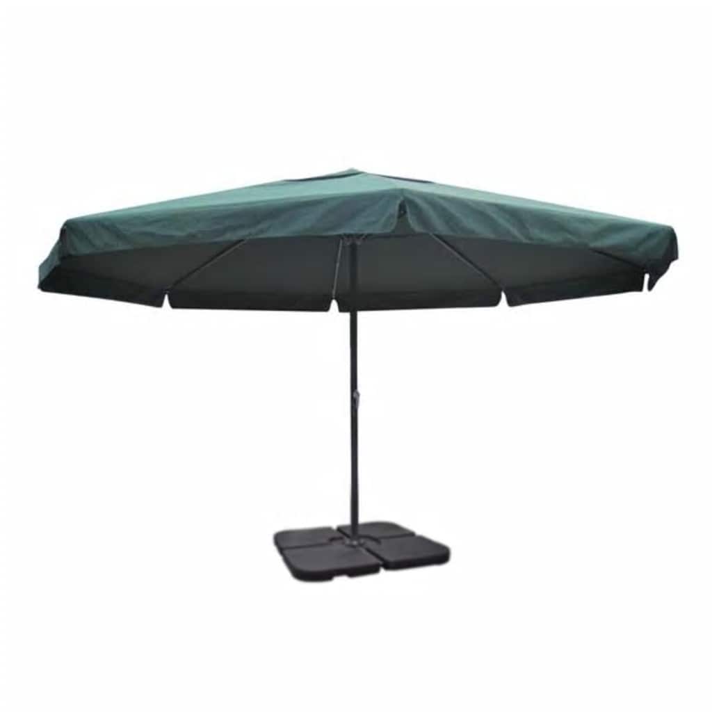 Vidaxl parasol met draagbare voet aluminium (groen)