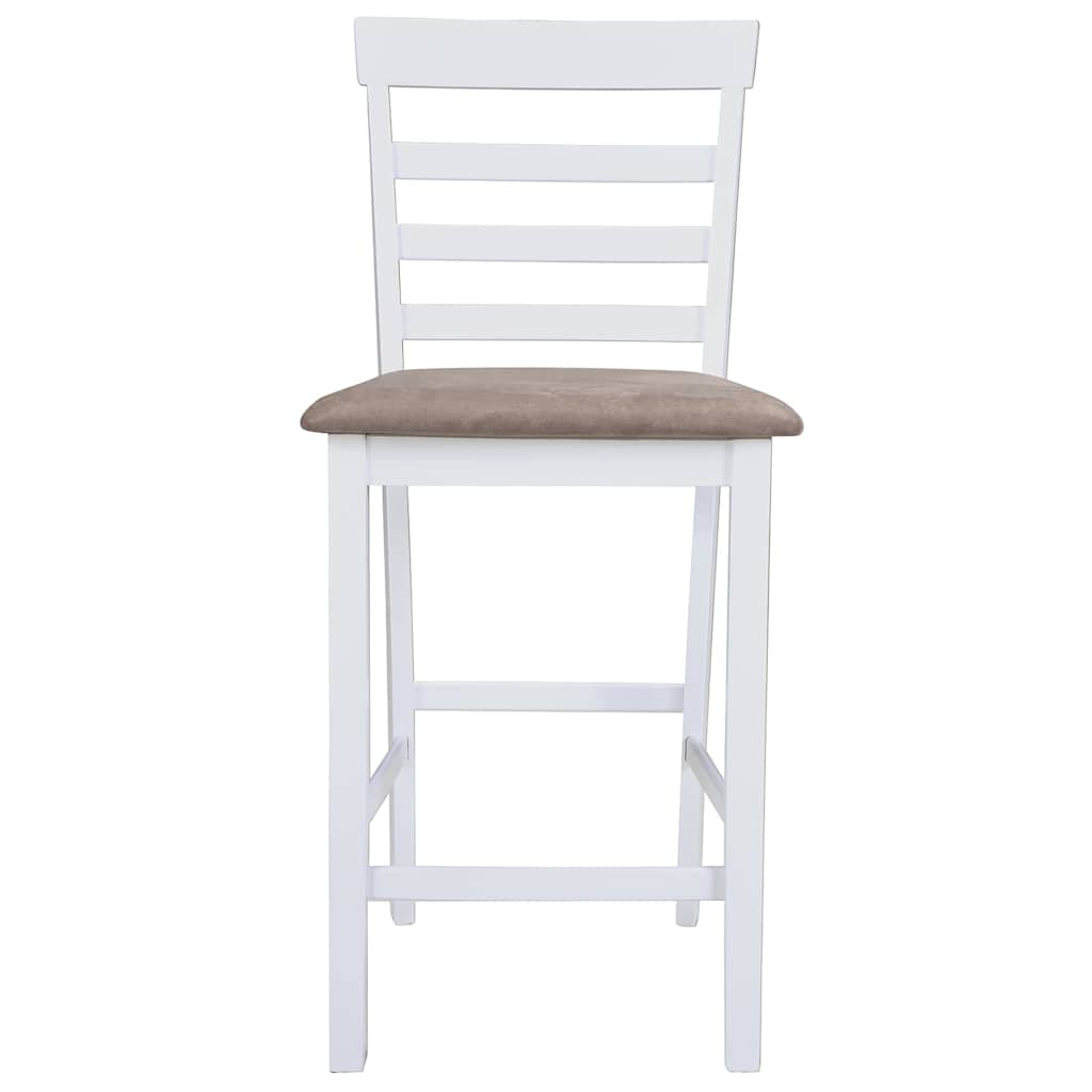 Vidaxl barkrukken 2 st stof wit