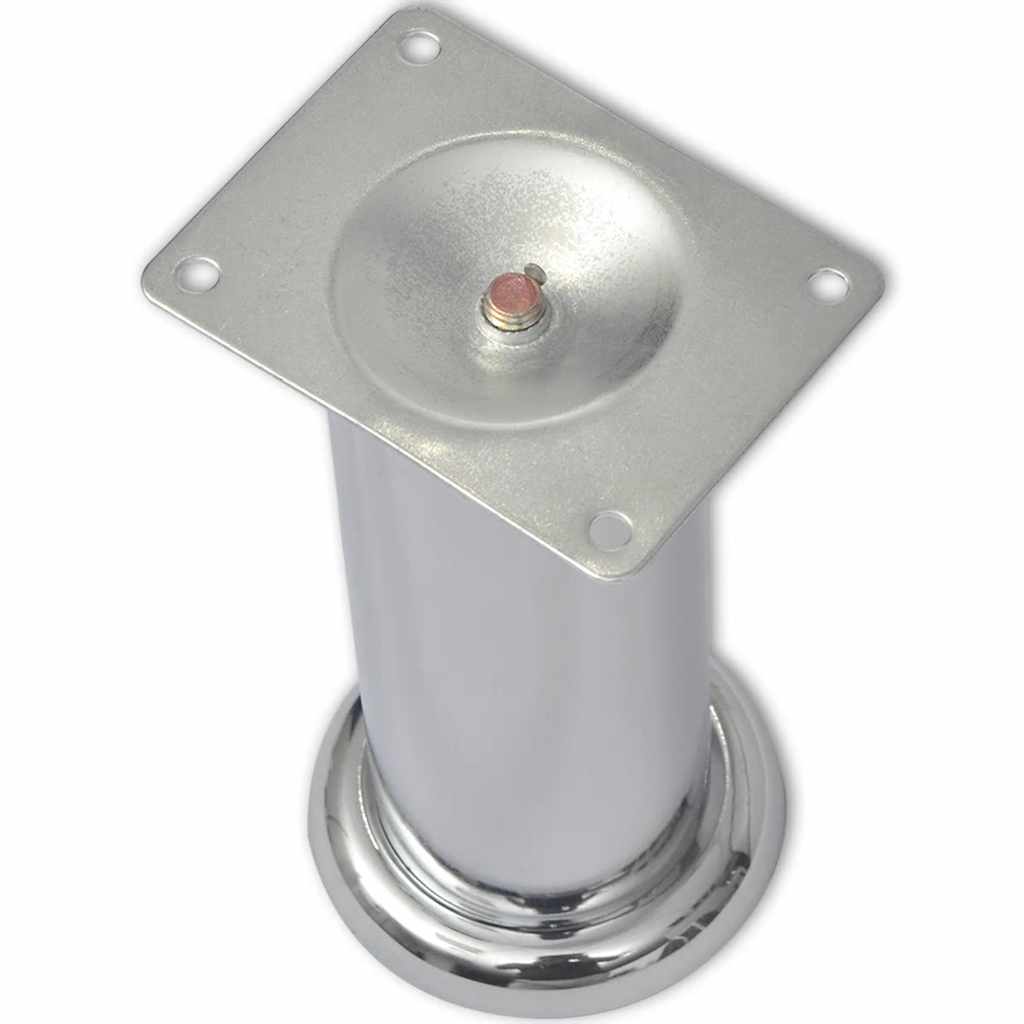 Vidaxl bankpoten rond chroom 180 mm 4 st